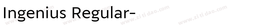 Ingenius Regular字体转换